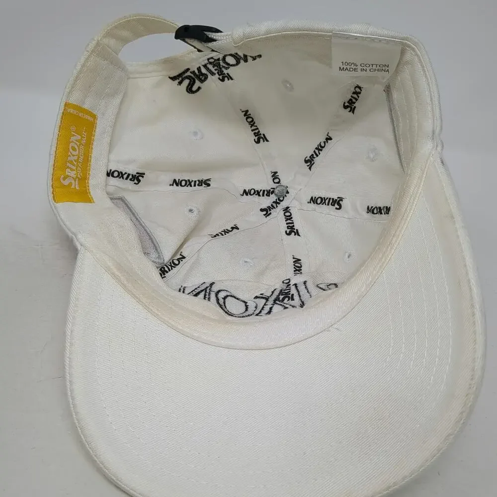 Srixon Baseball Cap White One Size Z-STAR Golf Logo Cotton Slideback Sport Hat